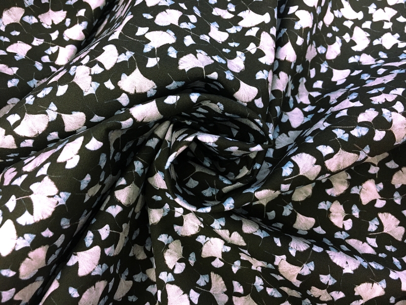 Cotton Broadcloth With Sweet Peas Floral Print1