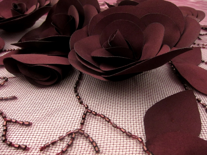 Flower Appliqué on Tulle Panel1