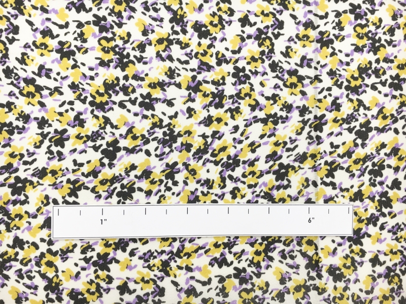 Printed Silk Gazar with Small Flowers1