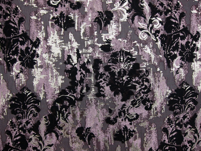 Silk Blend Metallic Fil Coupé Organza0