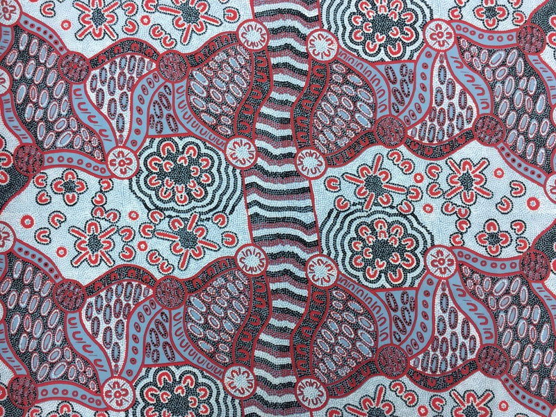 Australian Cotton Print With Aboriginal Motif 0