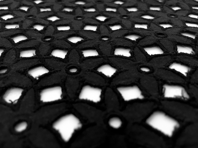 Cotton Eyelet in Black2
