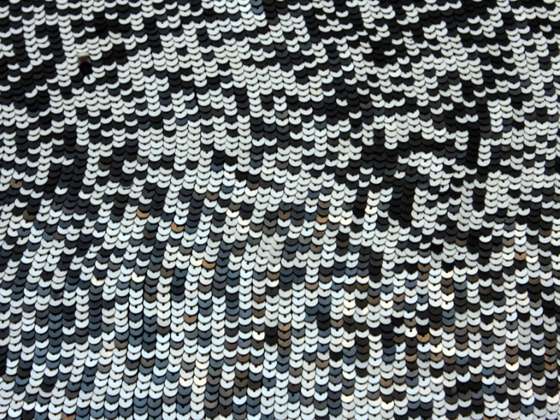 Sequins on Silk Chiffon0