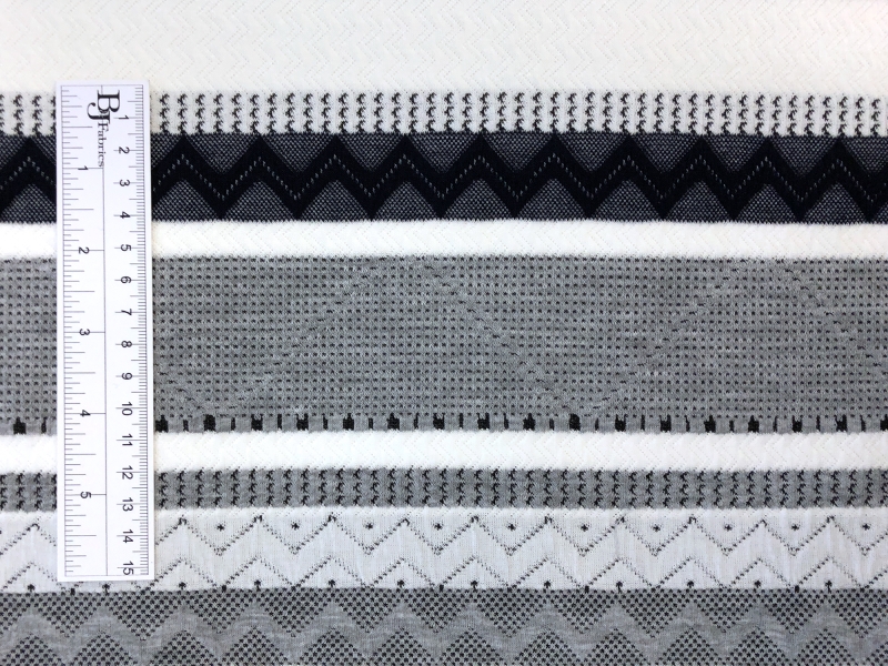 Poly Blend Novelty Knit in White Grey Navy3