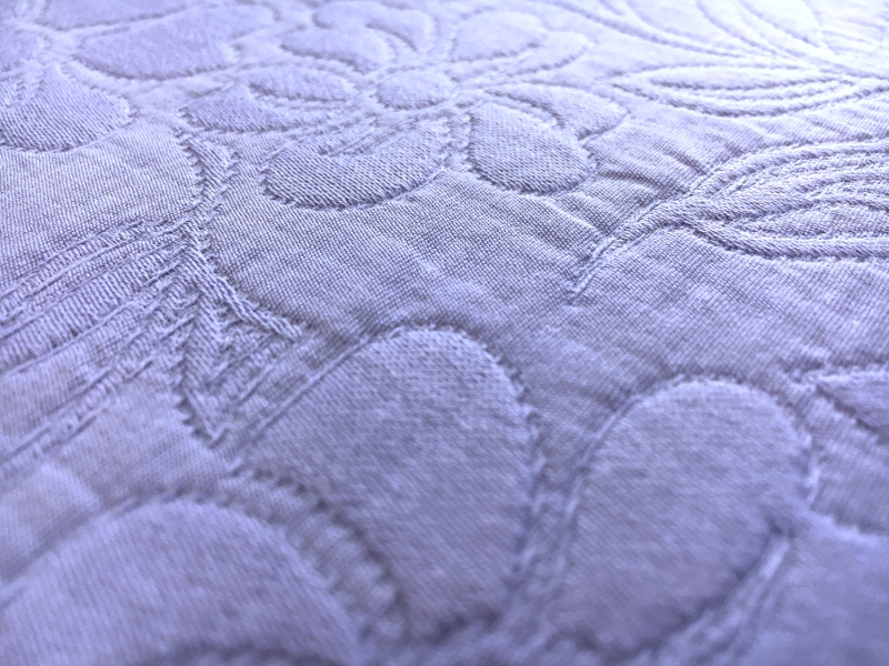 Italian Cotton Blend Floral Brocade in Lavender2