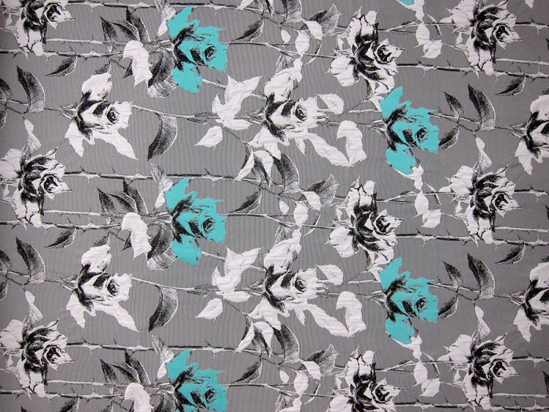 SALE PIECE Polyester and Viscose Blend Cloqué0