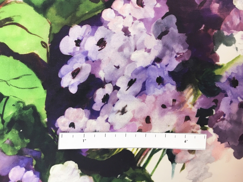 Printed Silk Mikado Panel with Beets and Florals1