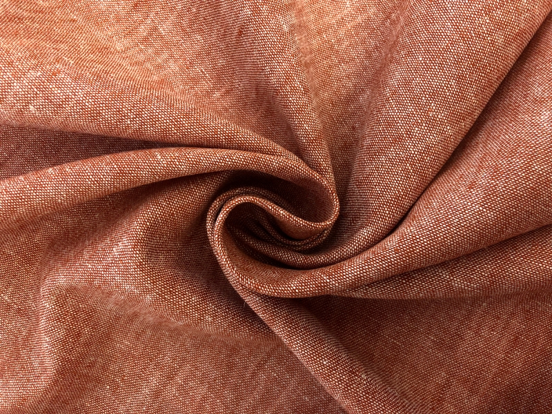 Washed Lightweight Linen Rayon Blend in Redrock1
