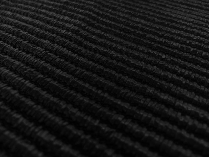 Novelty Cotton and Rayon Ottoman in Black0