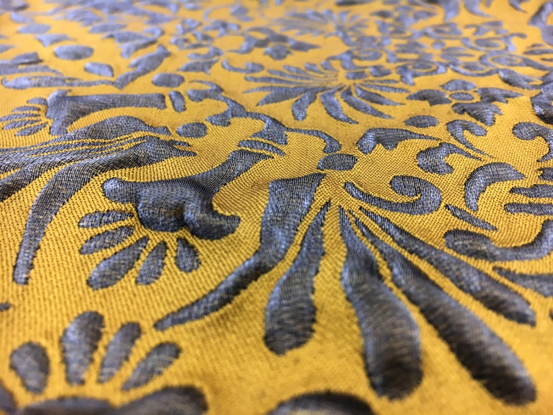 Silk and Poly Blend with Liquid Look Damask Patterns2