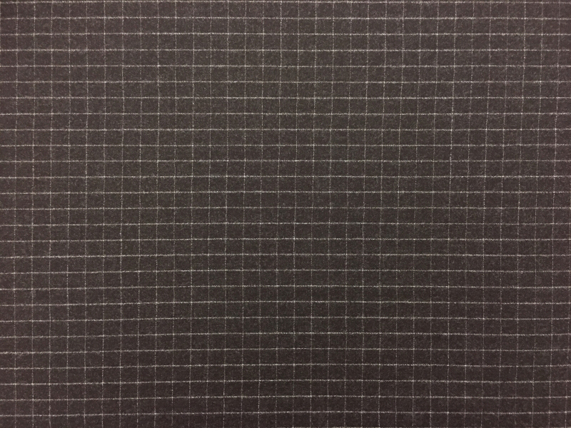 Italian Wool And Lycra Window Pane Flannel0