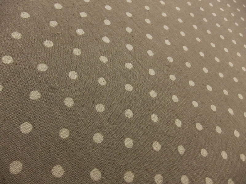 Japanese Cotton Linen Polka Dot Print2
