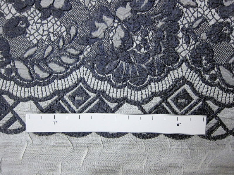 Metallic Silk Blend Organza Cloqué3