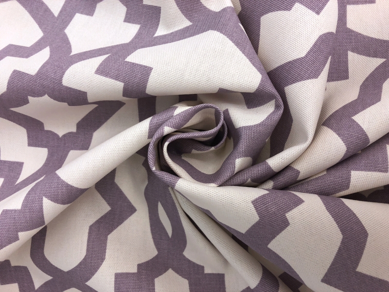 Lilac Imperial Trellis Cotton Canvas Print1