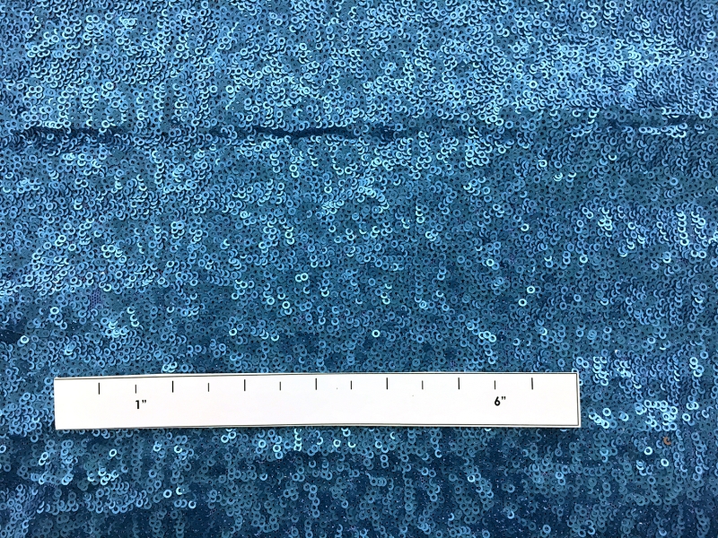 Mini Sequins on Stretch Tulle in Light Blue1