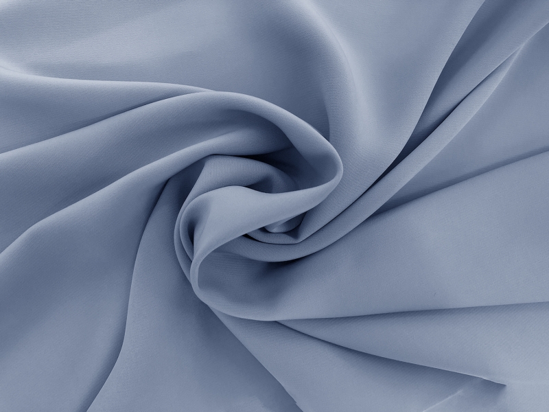 Polyester Powder Crepe De Chine in Ciel Blue1