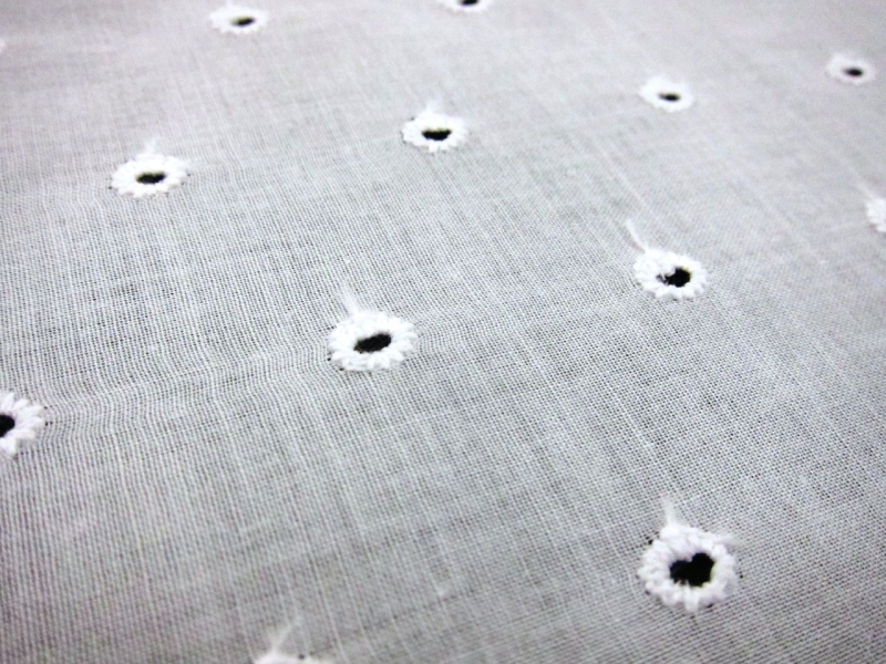 Cotton Eyelet in White2