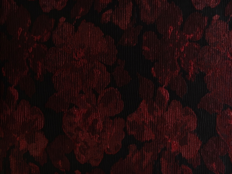 Metallic Matelassé Brocade with Faint Floral Jacquard Patterns0