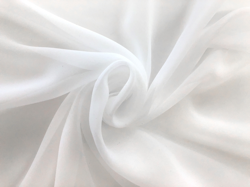 Japanese Polyester Chiffon in Stark White1