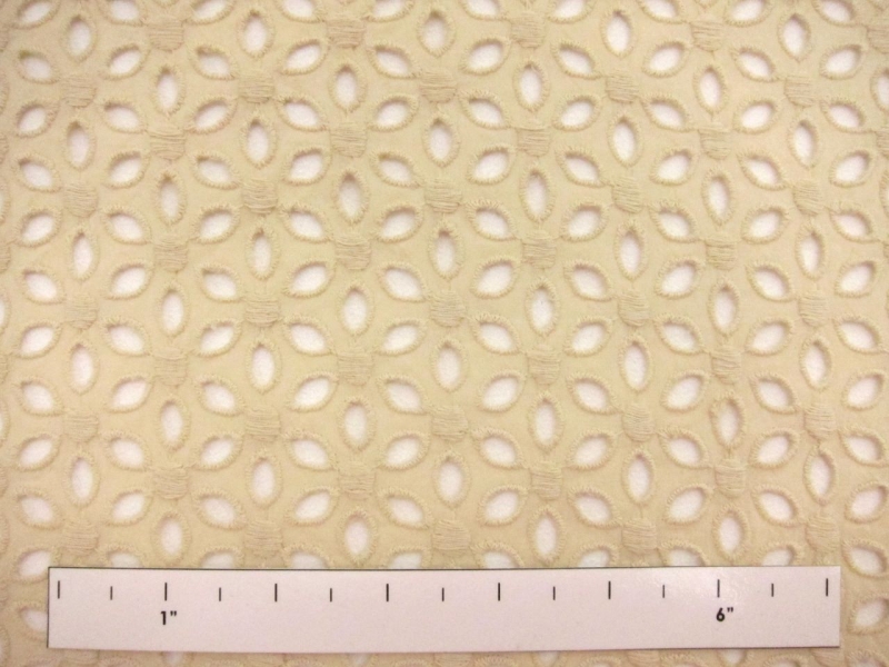 Cotton Eyelet in Beige1