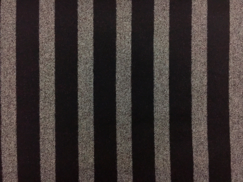 Italian Stretch Wool Blend Flannel Stripe in Maroon 0