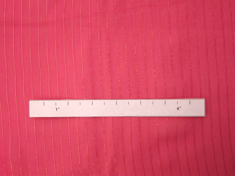 Silk Metallic Chiffon Stripe 2