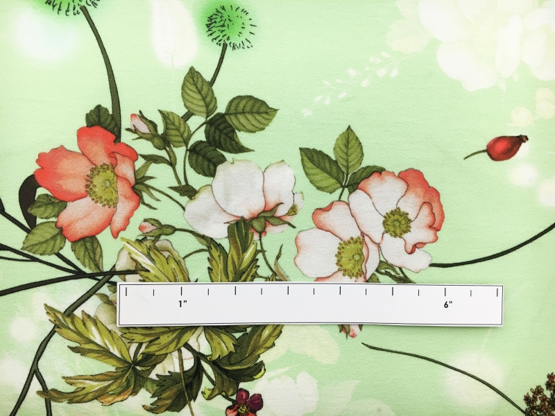Printed Viscose Crepe with Floral Motifs1