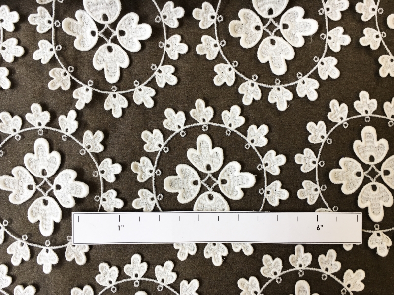 Forster Rohner Embroidered and Appliquéd Flowers on Silk Organza 1