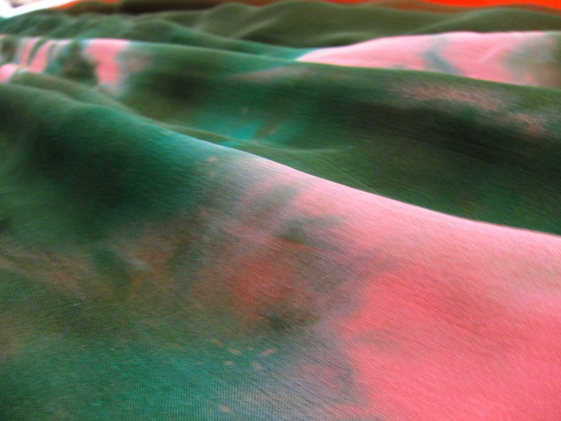 Tie Dye Ombré Silk Chiffon1