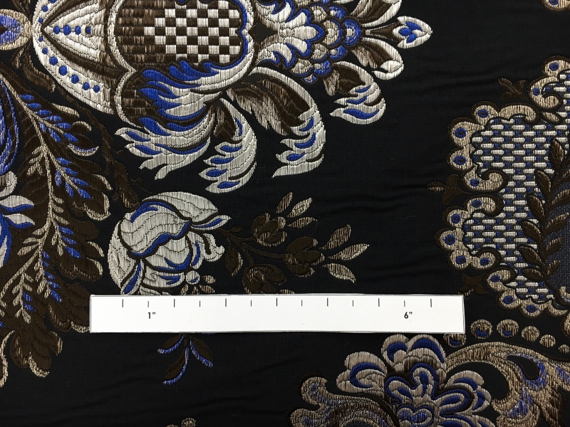 Italian Heavy Metallic Brocade with Regal Motifs1