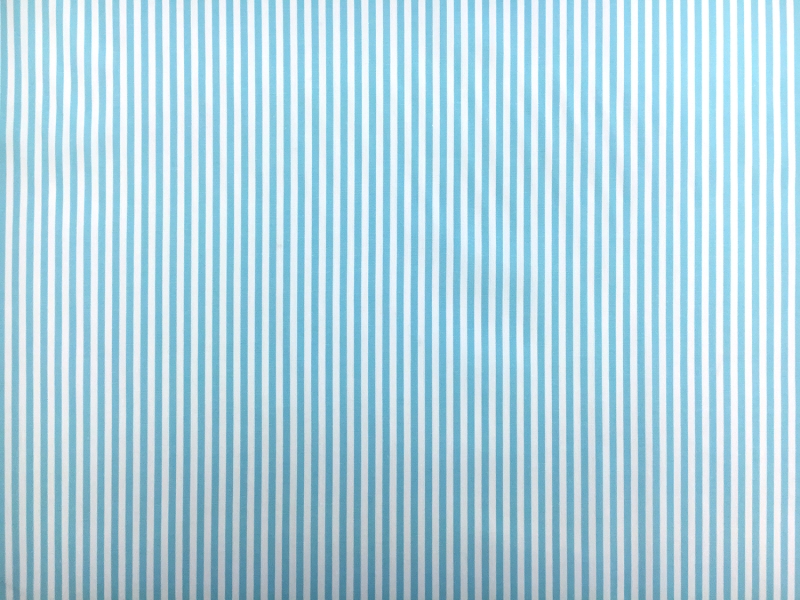 Pima Cotton Shirting Stripe in Cyan0
