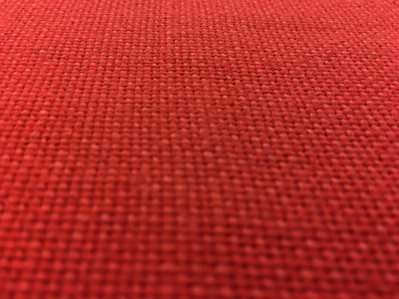 Upholstery Linen in Tomato Red0