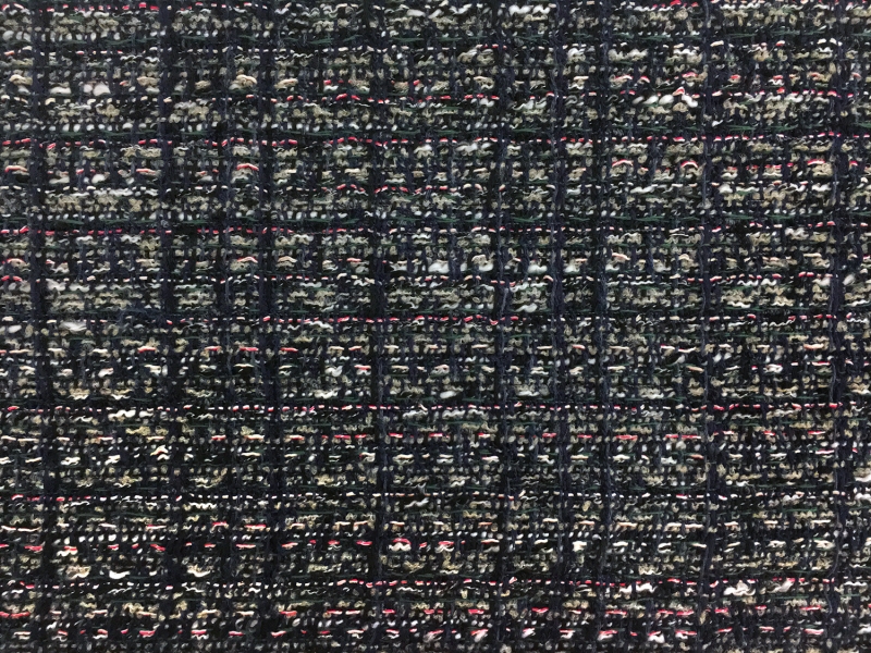 Lesage Cotton Blend Tweed in Navy and Multi0