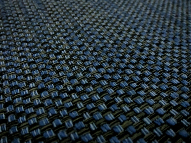 Cotton Blend Basketweave Upholstery in Indigo2