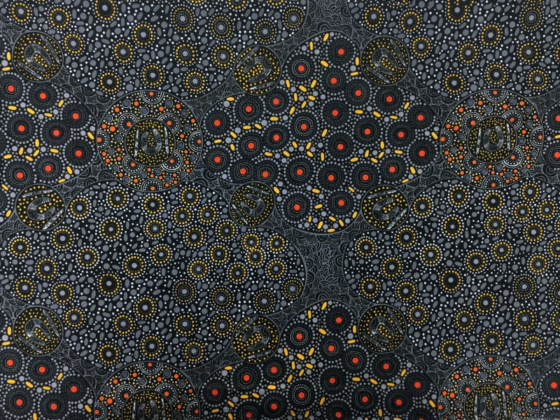 Australian Cotton Print With Aboriginal Motif 0