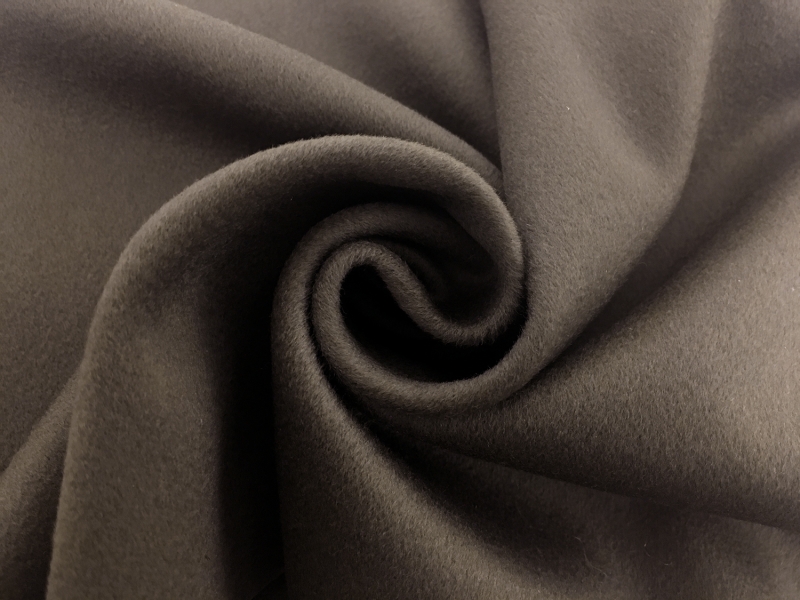 Italian Wool Coating In Taupe1