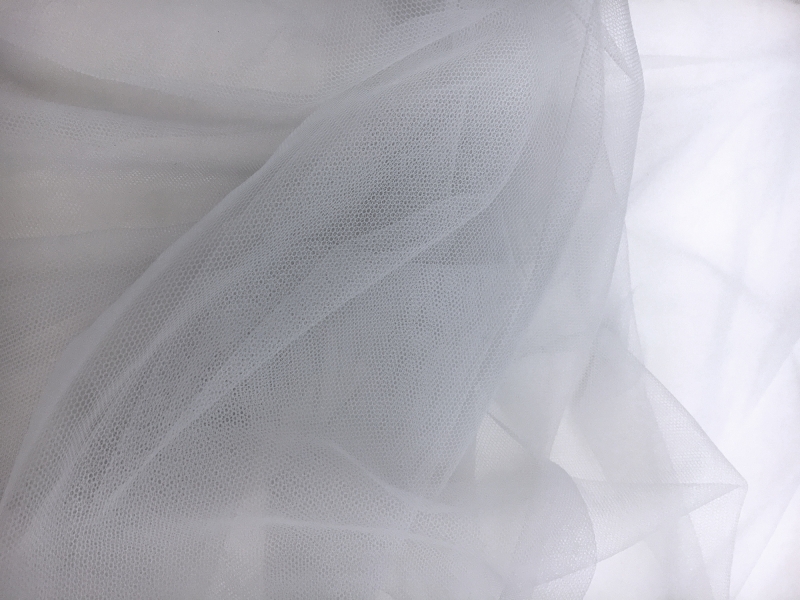 Italian Nylon Tulle in Silver0