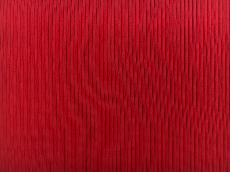 Nylon Rib Knit in Red0