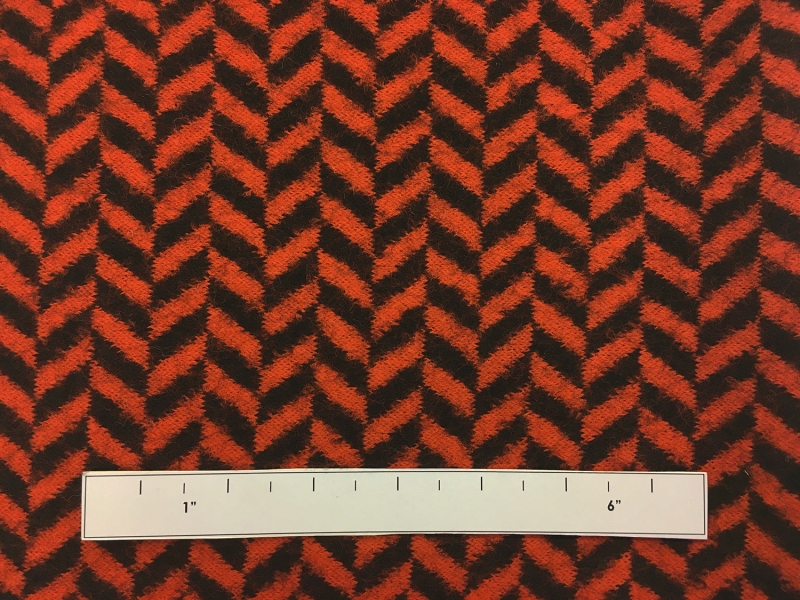 Italian Virgin Wool Felted Herringbone Knit1