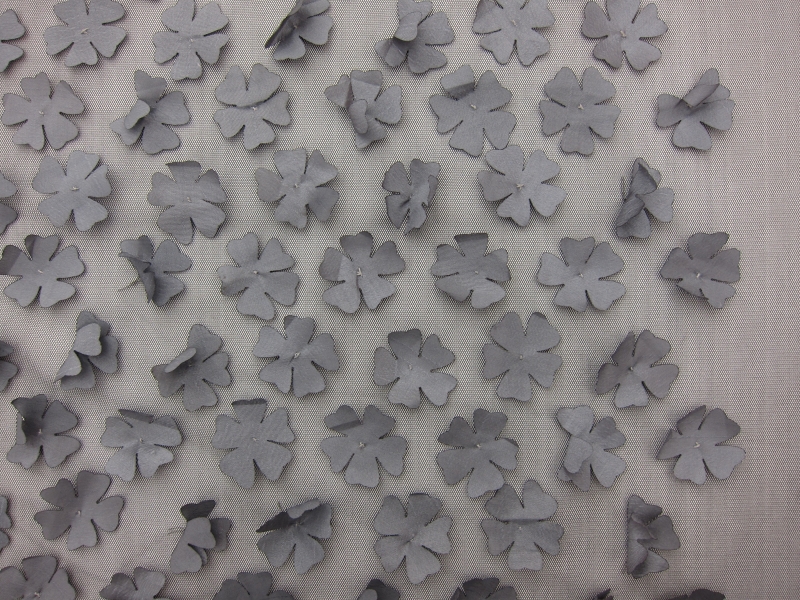 Flowers Appliqué on Tulle0