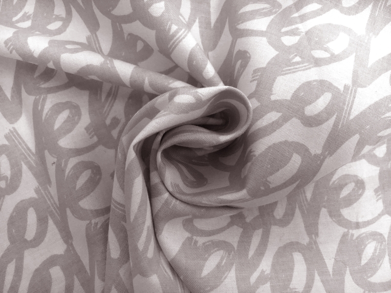 Cotton Broadcloth Love Print1