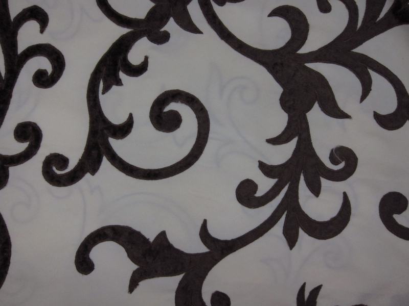 EMBROIDERED POLY TAFFETA0