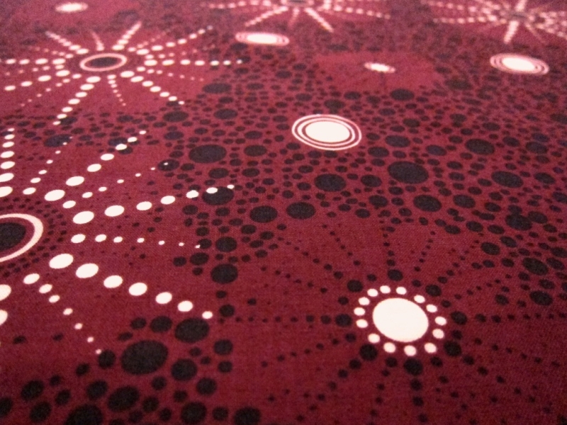 Australian Cotton Print With Aboriginal Motif2