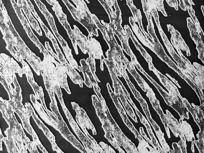 Silk and Viscose Blend Fil Coupé Organza with Large Diagonal Stripes0