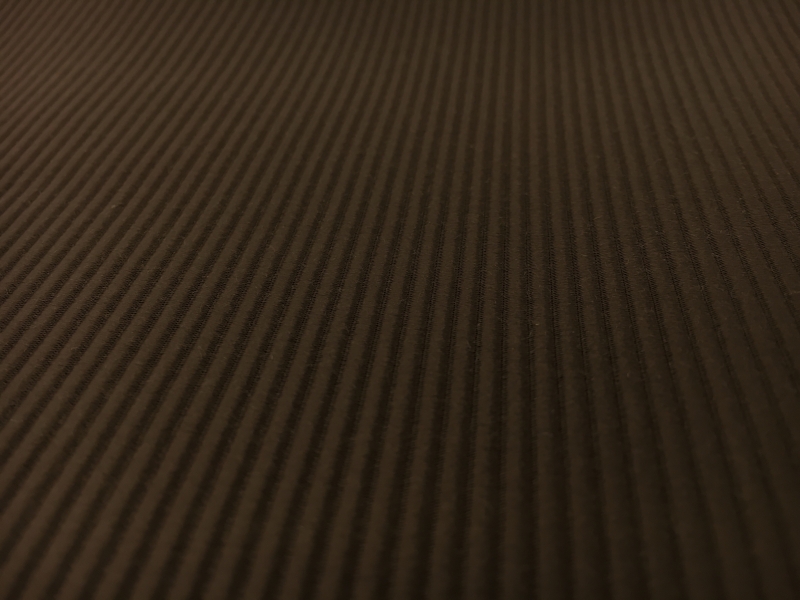 Italian Cotton and Acetate Ottoman in Brown 2