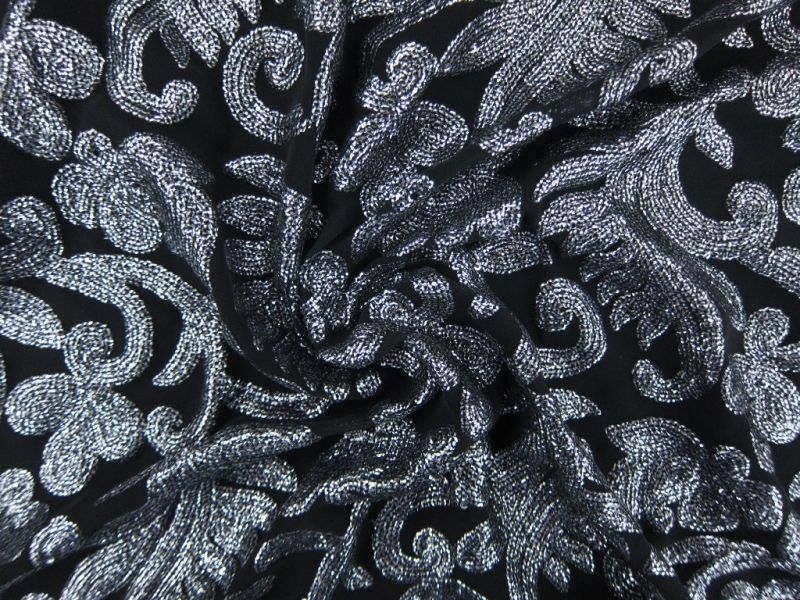 Sequins Embroidered Silk Chiffon3