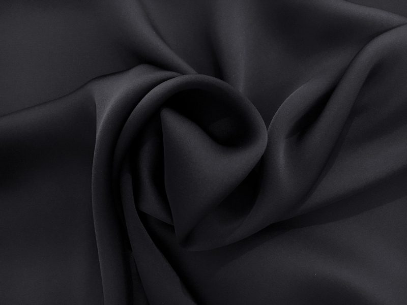 Japanese Polyester Charmeuse in Midnight Navy1