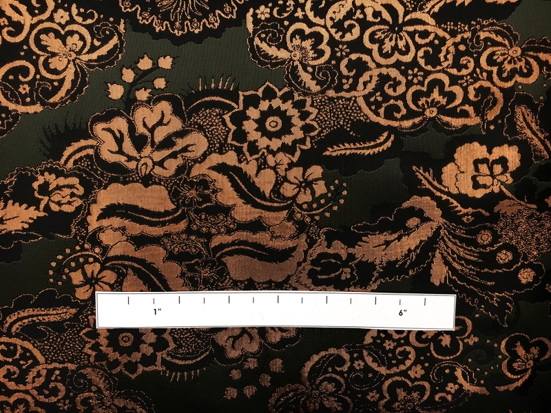 Metallic Jacquard with Rows of Flowers1