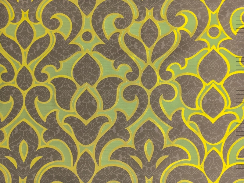 Silk and Polyester Jacquard with Abstract Geometric Patterns0