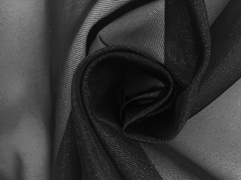 Italian Metallic Crinoline in Black0